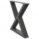 Sonata H Крака за масичка за кафе 2 бр. антрацит 60x(42-43,3) cm стомана Sonata H Крака за масичка за кафе 2 бр. антрацит 60x(42-43,3) cm стомана