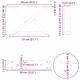 Sonata H Крака за масичка за кафе 2 бр. черни 60x(30-31,3) cm стомана Sonata H Крака за масичка за кафе 2 бр. черни 60x(30-31,3) cm стомана