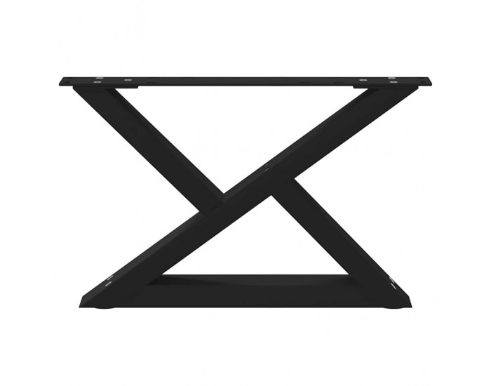 Sonata H Крака за масичка за кафе 2 бр. черни 60x(30-31,3) cm стомана Sonata H Крака за масичка за кафе 2 бр. черни 60x(30-31,3) cm стомана