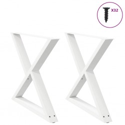 Sonata H Крака за трапезна маса 2 бр. бели 90x(72-73,3) cm стомана - Маси