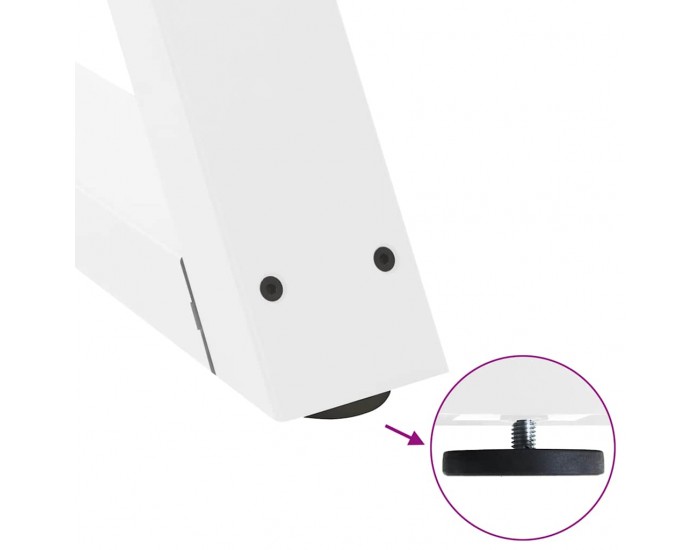 Sonata H Крака за трапезна маса 2 бр. бели 70x(72-73,3) cm стомана