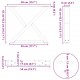 Sonata H Крака за масичка за кафе 2 бр. антрацит 50x(42-43,3) см стомана Sonata H Крака за масичка за кафе 2 бр. антрацит 50x(42-43,3) см стомана