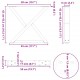 Sonata H Крака за масичка за кафе 2 бр. черни 50x(42-43,3) см стомана