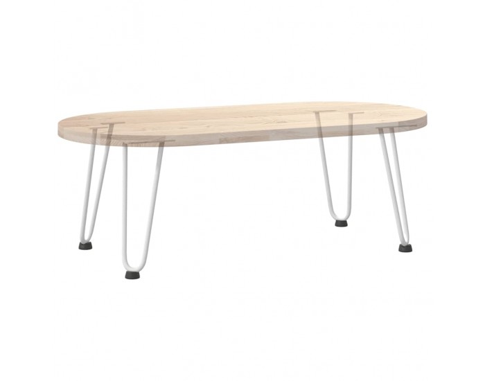 Sonata H Крака за маса за коса 4 бр бели 30 см масивна стомана