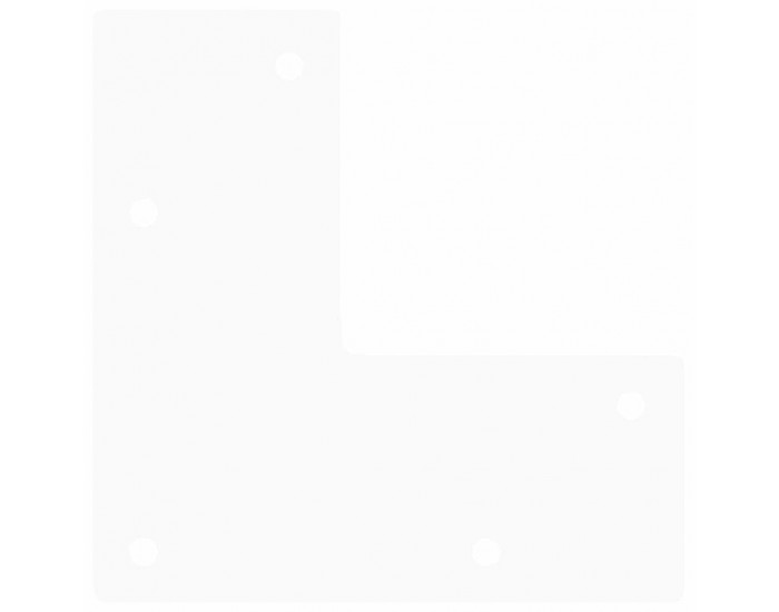 Sonata H Крака за маса за коса 4 бр бели 42 см масивна стомана