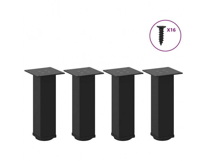 Sonata H Крака за масичка за кафе 4 бр черни 30-32 см стомана