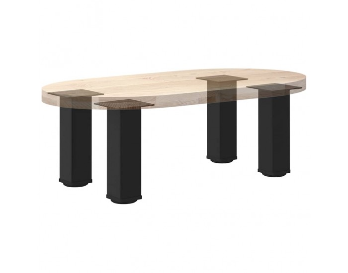 Sonata H Крака за масичка за кафе 4 бр черни 30-32 см стомана