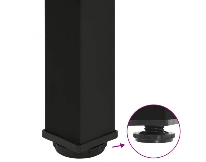 Sonata H Крака за масичка за кафе 4 бр черни 30-32 см стомана