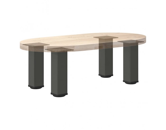 Sonata H Крака за масичка за кафе 4 бр антрацит 30-32 см стомана