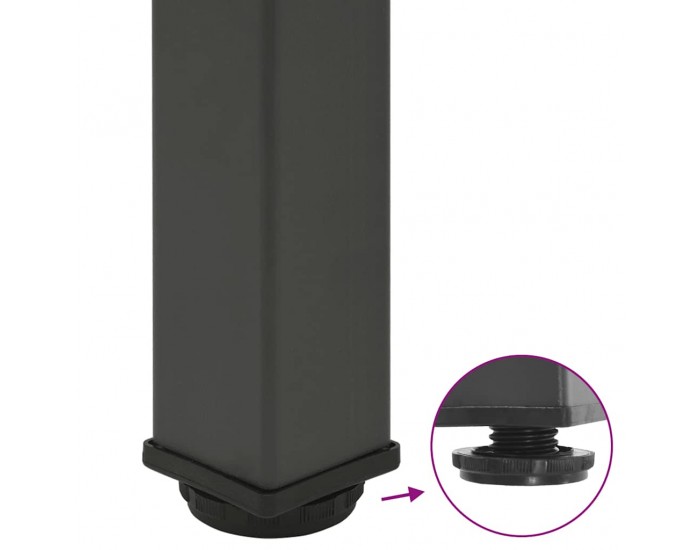 Sonata H Крака за масичка за кафе 4 бр антрацит 30-32 см стомана