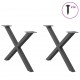 Sonata H Крака за холна маса X-образна 2бр антрацит 70x(42-43)см стомана Sonata H Крака за холна маса X-образна 2бр антрацит 70x(42-43)см стомана