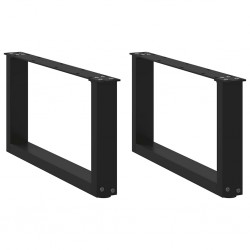 Sonata H Крака за холна маса с U-образна 2 бр черни 60x(30-31)см стомана - Маси