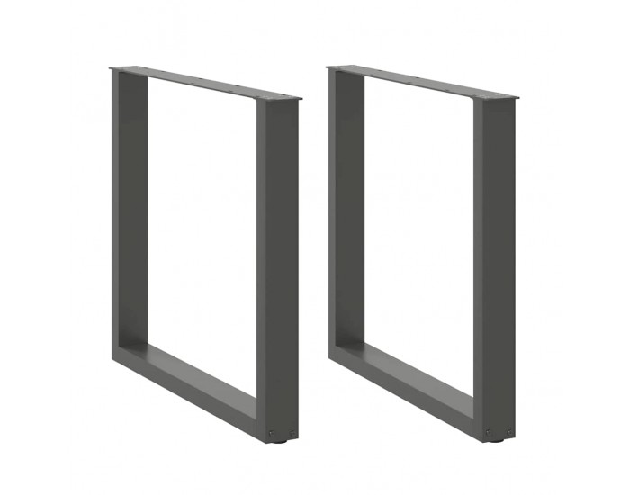 Sonata H Крака за маса за хранене с U-образна форма 2 бр Антрацит