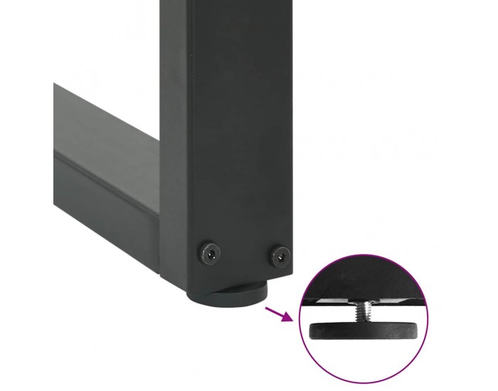 Sonata H Крака за маса за хранене с U-образна форма 2 бр Антрацит