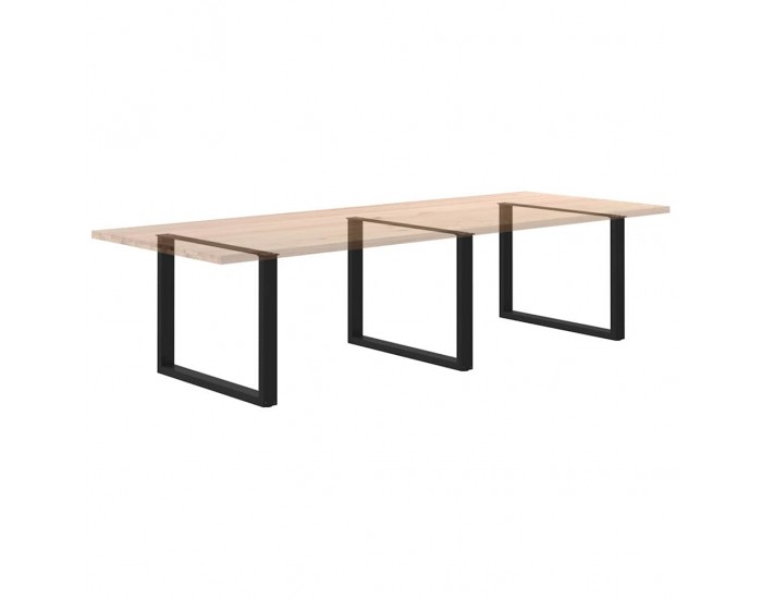 Sonata H Крака за маса за хранене с U-образна форма 2 бр. черни