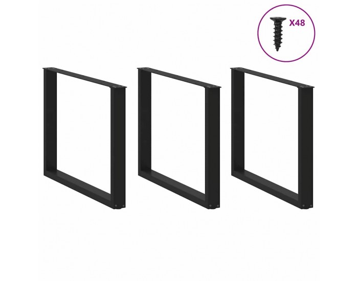 Sonata H Крака за маса за хранене с U-образна форма 2 бр. черни