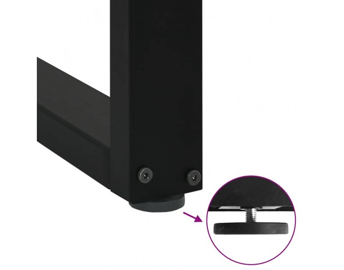 Sonata H Крака за холна маса U-образна 2 бр черни 50x(110-111)см стомана