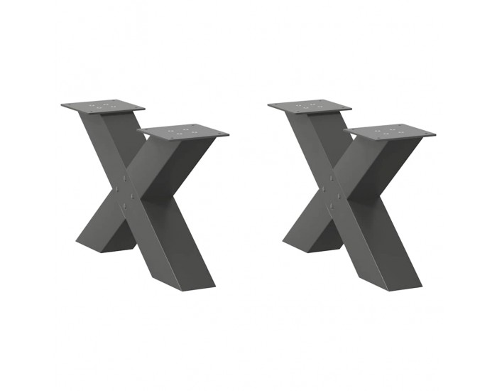 Sonata H Крака за масичка за кафе с форма на буквата X 2 бр. антрацит