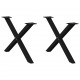 Sonata H Крака за масичка за кафе с форма на X 2 бр. черни 70x(42-43) cm