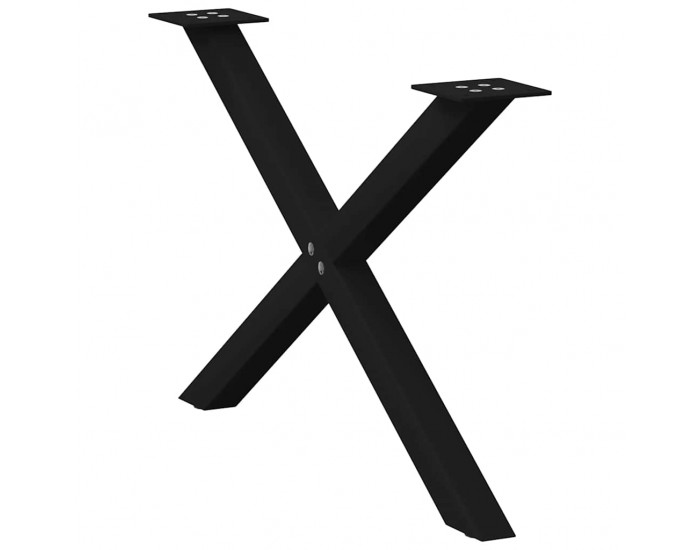 Sonata H Крака за масичка за кафе с форма на X 2 бр. черни 70x(42-43) cm