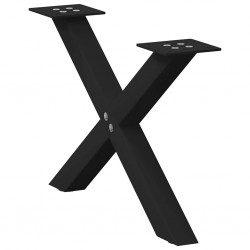 Sonata H Крака за масичка за кафе с форма на X 2 бр. черни 50x(30-31) cm - Части за Маси