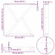 Sonata H Крака за маса за хранене 2 бр. черни 70x(72-73,3) cm стомана