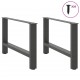 Sonata H Крака за масичка за кафе антрацит 2 бр. 70x(42-43) cm Стомана Sonata H Крака за масичка за кафе антрацит 2 бр. 70x(42-43) cm Стомана