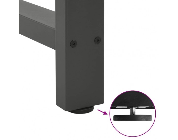 Sonata H Крака за масичка за кафе антрацит 2 бр. 38x(42-43) cm Стомана