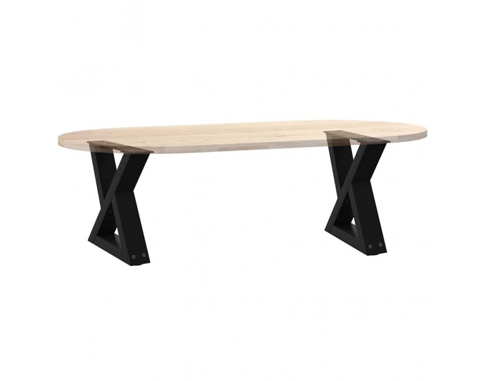 Sonata H Крака за масичка за кафе 2 бр. черни 40x(30-31,3) cm стомана
