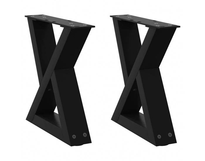 Sonata H Крака за масичка за кафе 2 бр. черни 40x(30-31,3) cm стомана