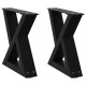 Sonata H Крака за масичка за кафе 2 бр. черни 40x(30-31,3) cm стомана
