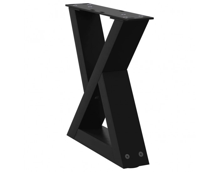 Sonata H Крака за масичка за кафе 2 бр. черни 40x(30-31,3) cm стомана