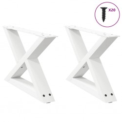 Sonata H Крака за масичка за кафе 2 бр. бели 60x(30-31,3) cm стомана - Части за Маси