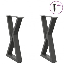 Sonata H Крака за маса за хранене 2 бр. антрацит 50x(72-73,3) cm стомана - Части за Маси
