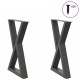 Sonata H Крака за маса за хранене 2 бр. антрацит 50x(72-73,3) cm стомана