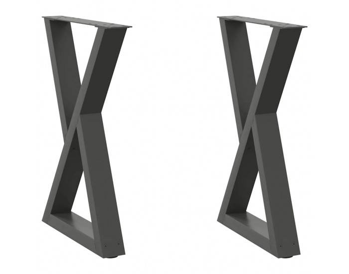Sonata H Крака за маса за хранене 2 бр. антрацит 50x(72-73,3) cm стомана