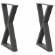 Sonata H Крака за маса за хранене 2 бр. антрацит 50x(72-73,3) cm стомана