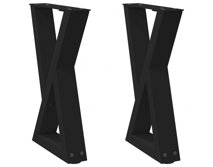 Sonata H Крака за масичка за кафе 2 бр. черни 28x(42-43,3) cm стомана