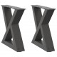 Sonata H Крака за масичка за кафе 2 бр. антрацит 40x(30-31,3) cm стомана Sonata H Крака за масичка за кафе 2 бр. антрацит 40x(30-31,3) cm стомана
