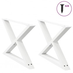 Sonata H Крака за масичка за кафе 2 бр. бели 70x(42-43,3) cm стомана - Части за Маси