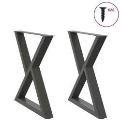 Sonata H Крака за маса за хранене 2 бр. антрацит 80x(72-73,3) cm стомана - Части за Маси