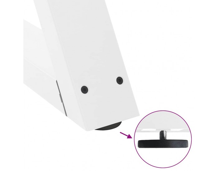 Sonata H Крака за масичка за кафе 2 бр. бели 30x(30-31,3) см стомана