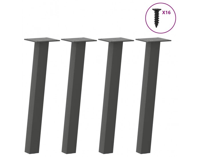 Sonata H Крака за масичка за кафе 4 бр антрацит 30 см стомана