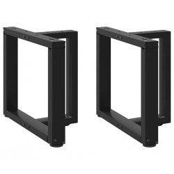 Sonata H Крака за холна маса T-образна 2бр черни 50x25x(42-43)см стомана - Части за Маси