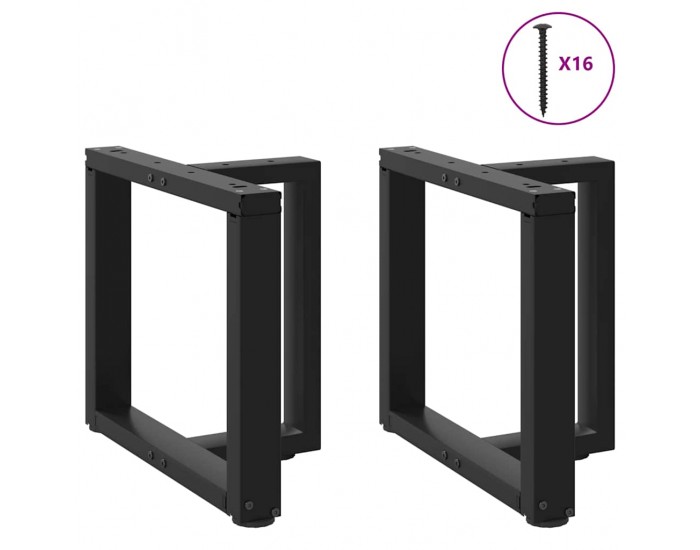 Sonata H Крака за холна маса T-образна 2бр черни 50x25x(42-43)см стомана