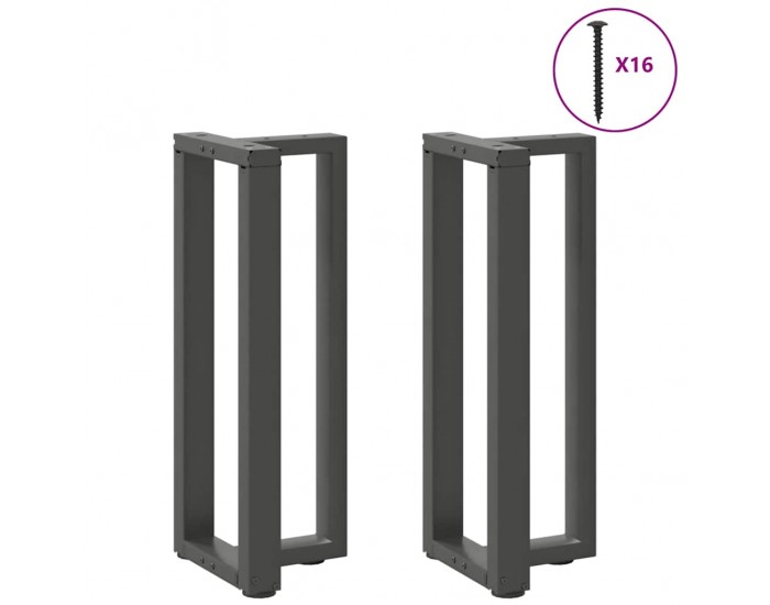 Sonata H Конзолна маса крака T-образна 2 бр 25x28x(72-73) см стомана