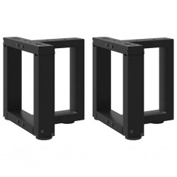 Sonata H Крака за холна маса T-образна 2бр черни 30x25x(30-31)см стомана - Части за Маси
