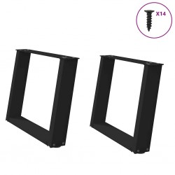 Sonata H Крака за холна маса с U-образна 2 бр черни 60x(42-43)см стомана - Маси