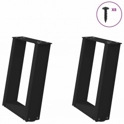 Sonata H Крака за холна маса с U-образна 2 бр черни 28x(42-43)см стомана - Маси