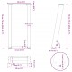 Sonata H Конзолна маса крака U-образни 2 бр. черни 38x(72-73) cm стомана